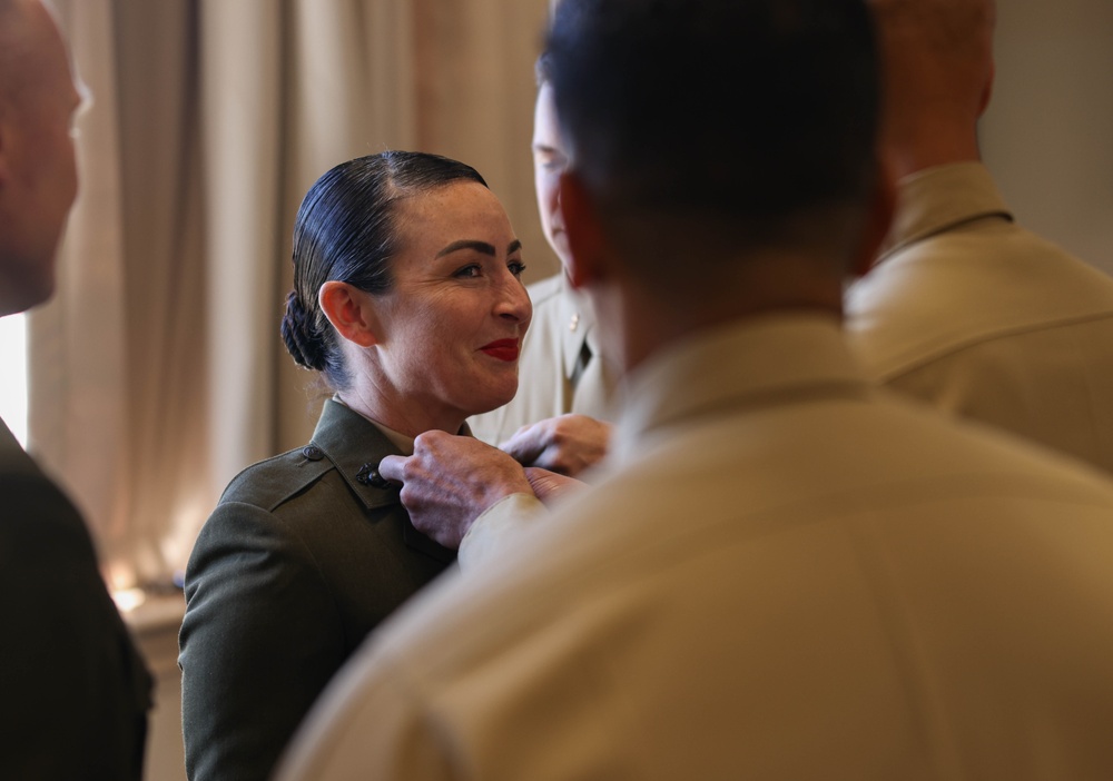 Marine Corps Band members pinned to Warrant Officer during ceremony