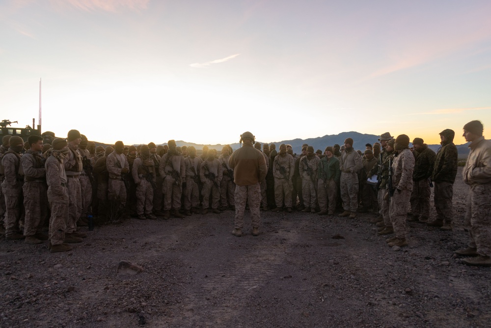 Marines with 3rd Light Armored Reconnaissance Battalion conduct a platoon attack while participating in SLTE 2-24