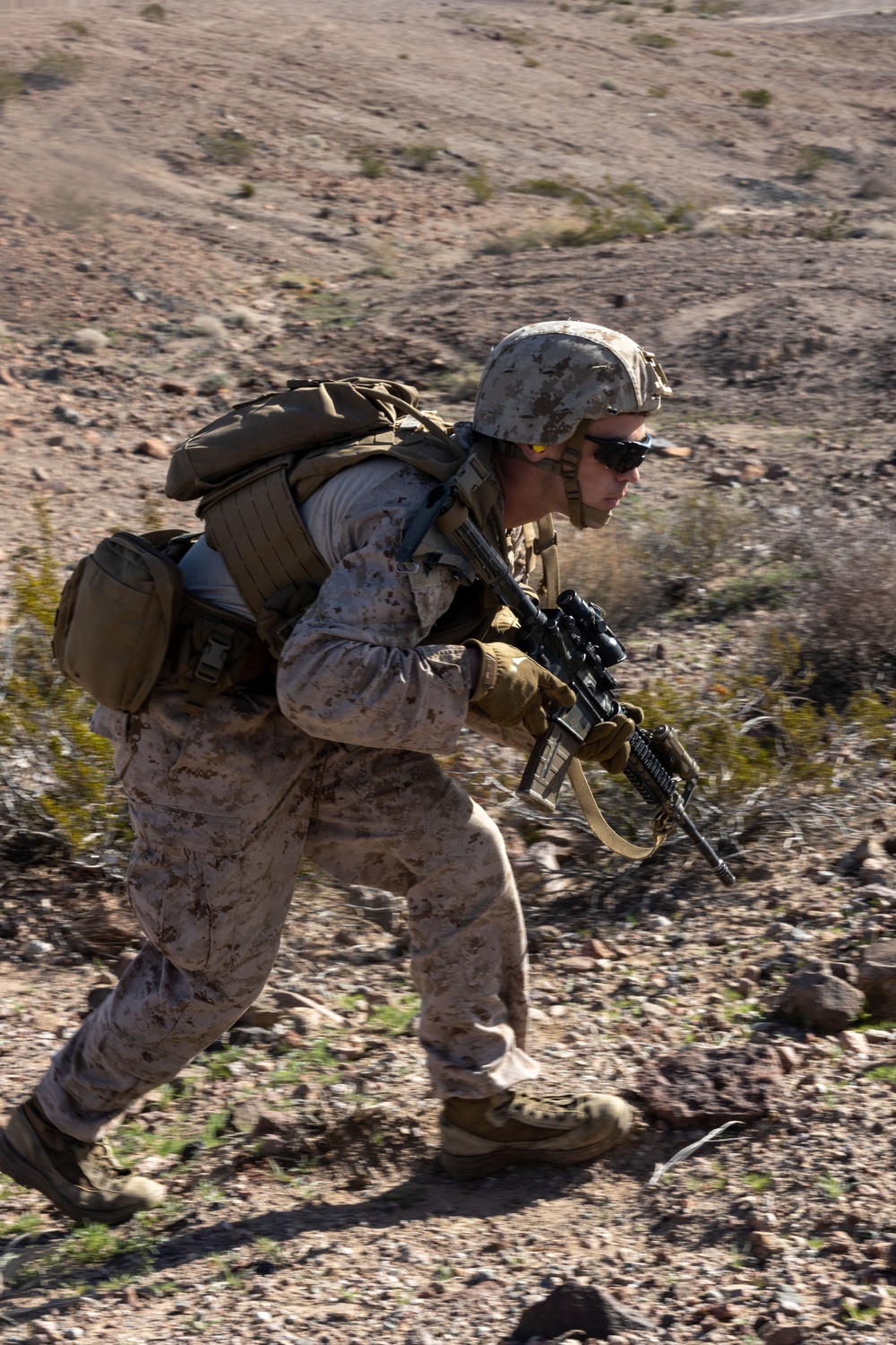 Marines with 3rd Light Armored Reconnaissance Battalion conduct a platoon attack while participating in SLTE 2-24