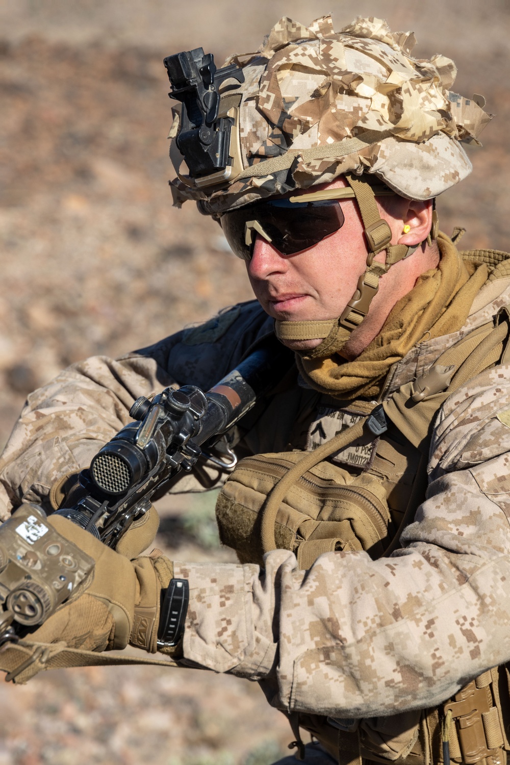 Marines with 3rd Light Armored Reconnaissance Battalion conduct a platoon attack while participating in SLTE 2-24