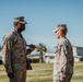 CLB 7 Sgt. Maj. James Foster is relieved by Sgt. Maj. Michael Allen during a relief and appointment ceremony