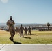 CLB 7 Sgt. Maj. James Foster is relieved by Sgt. Maj. Michael Allen during a relief and appointment ceremony