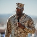 CLB 7 Sgt. Maj. James Foster is relieved by Sgt. Maj. Michael Allen during a relief and appointment ceremony