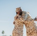 CLB 7 Sgt. Maj. James Foster is relieved by Sgt. Maj. Michael Allen during a relief and appointment ceremony