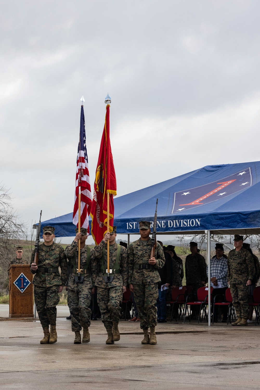 1st MARDIV holds colors rededication ceremony