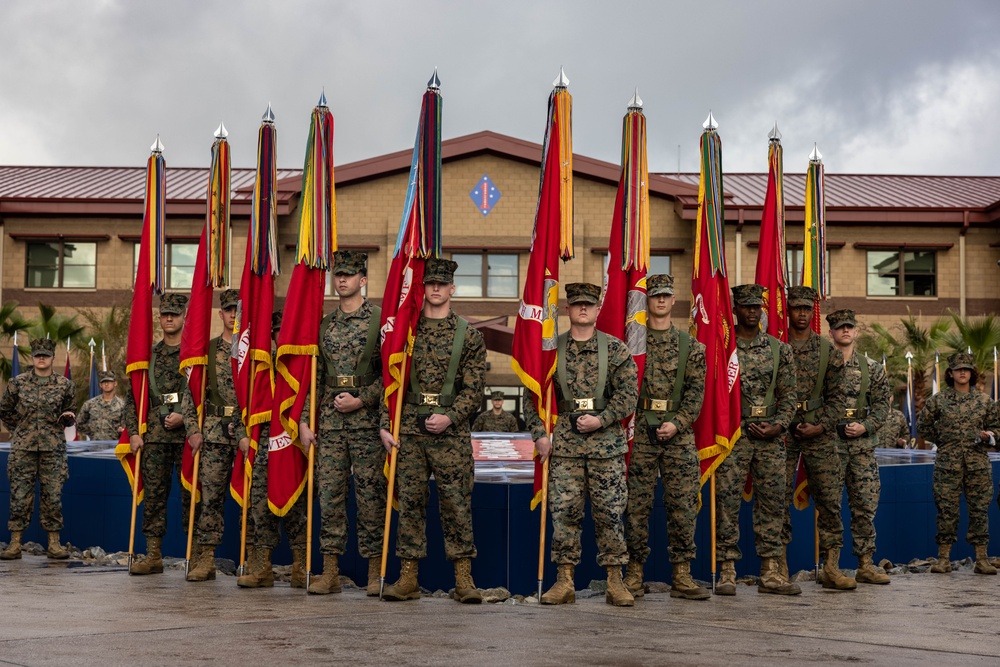 1st MARDIV holds colors rededication ceremony