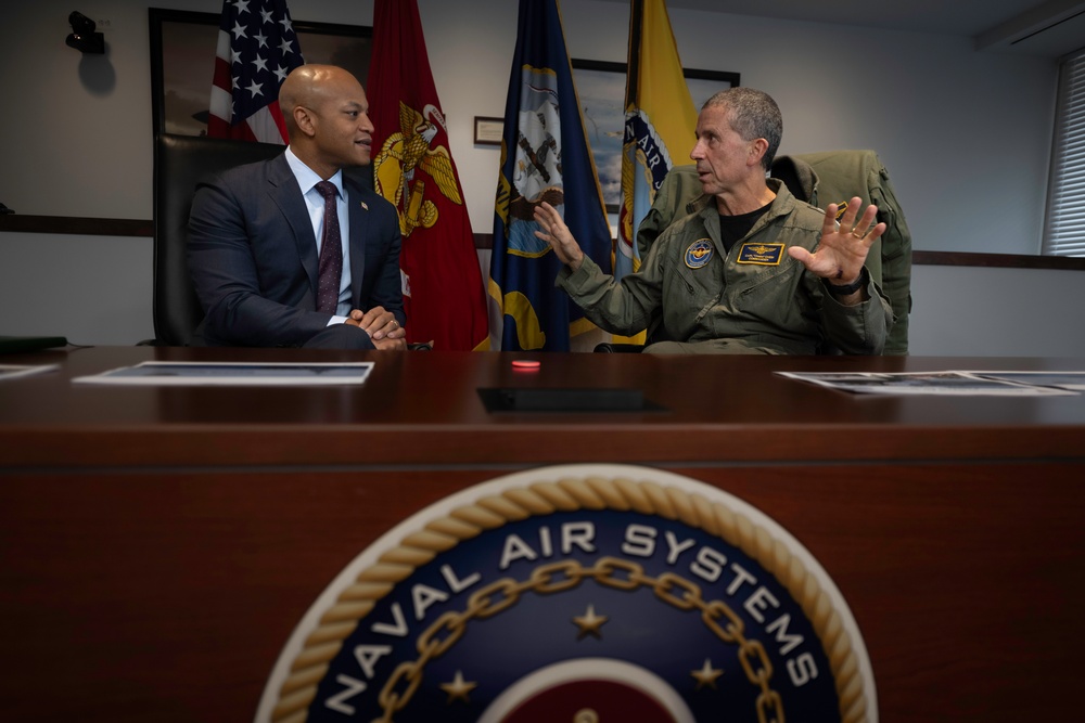 Maryland Governor Moore and U.S. Representative Hoyer visit Navy's largest warfare center