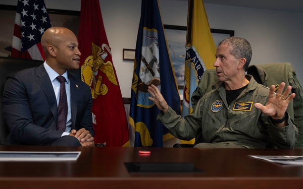 Maryland Governor Moore and U.S. Representative Hoyer visit Navy's largest warfare center