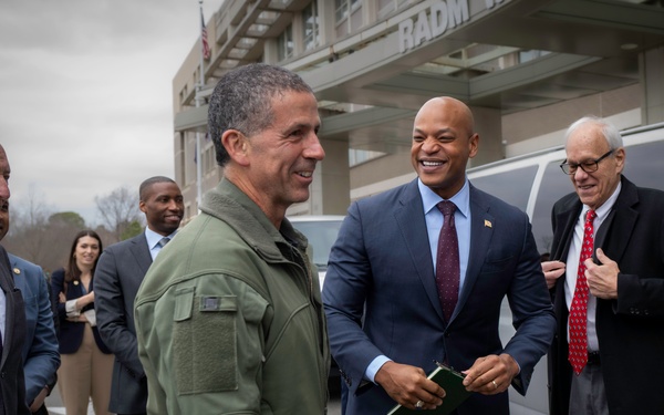 Maryland Governor Moore and U.S. Representative Hoyer visit Navy's largest warfare center