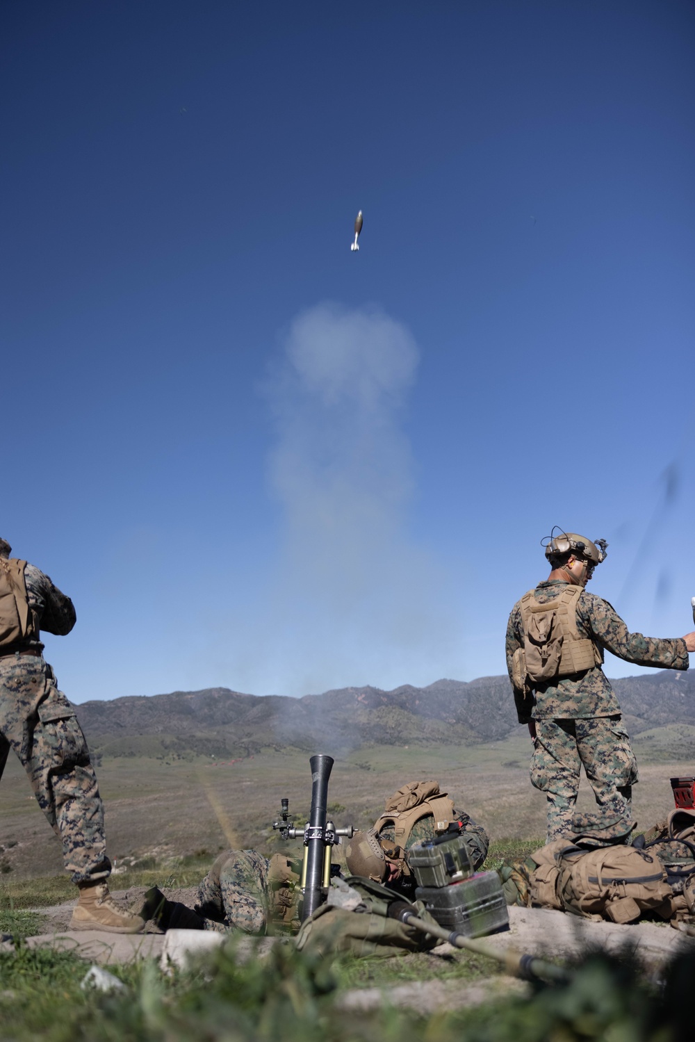 U.S. Marines conduct sUAS, mortars integration training