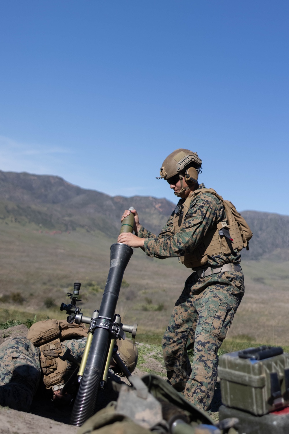 U.S. Marines conduct sUAS, mortars integration training