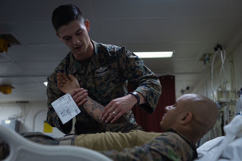 Casualty Care drills aboard the USS America