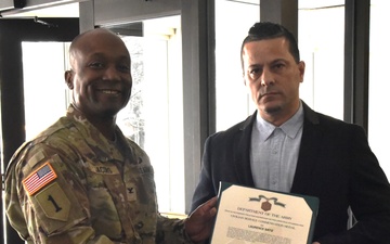 Garrison employee Honored for Exceptional Service