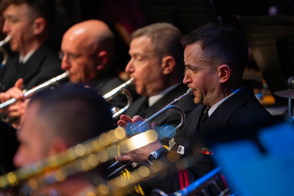 United States Navy Band performs at Meyerland Performing and Visual Arts Middle School