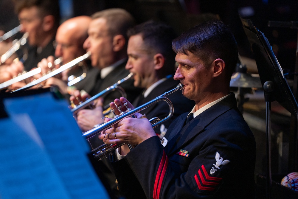 United States Navy Band performs at Meyerland Performing and Visual Arts Middle School