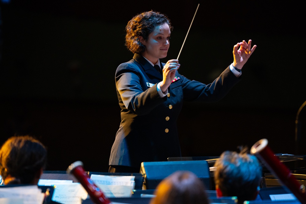 United States Navy Band performs at Meyerland Performing and Visual Arts Middle School