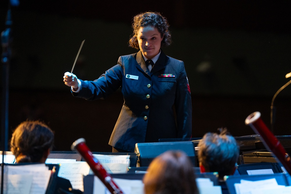 United States Navy Band performs at Meyerland Performing and Visual Arts Middle School