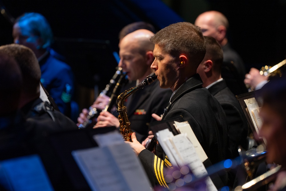 United States Navy Band performs at Meyerland Performing and Visual Arts Middle School