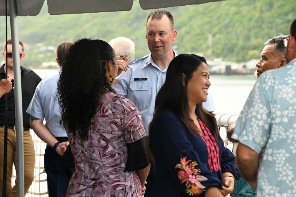 U.S. Coast Guard Cutter Harriet Lane hosts American Samoa leaders