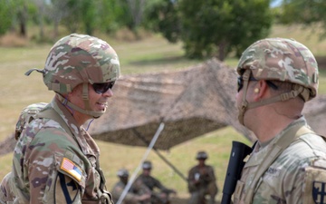 101st Troop Command Leadership Conducts Marksman Trainig.