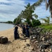 U.S. Coast Guard Cutter Harriet Lane cleans beach in American Samoa