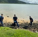 U.S. Coast Guard Cutter Harriet Lane cleans beach in American Samoa