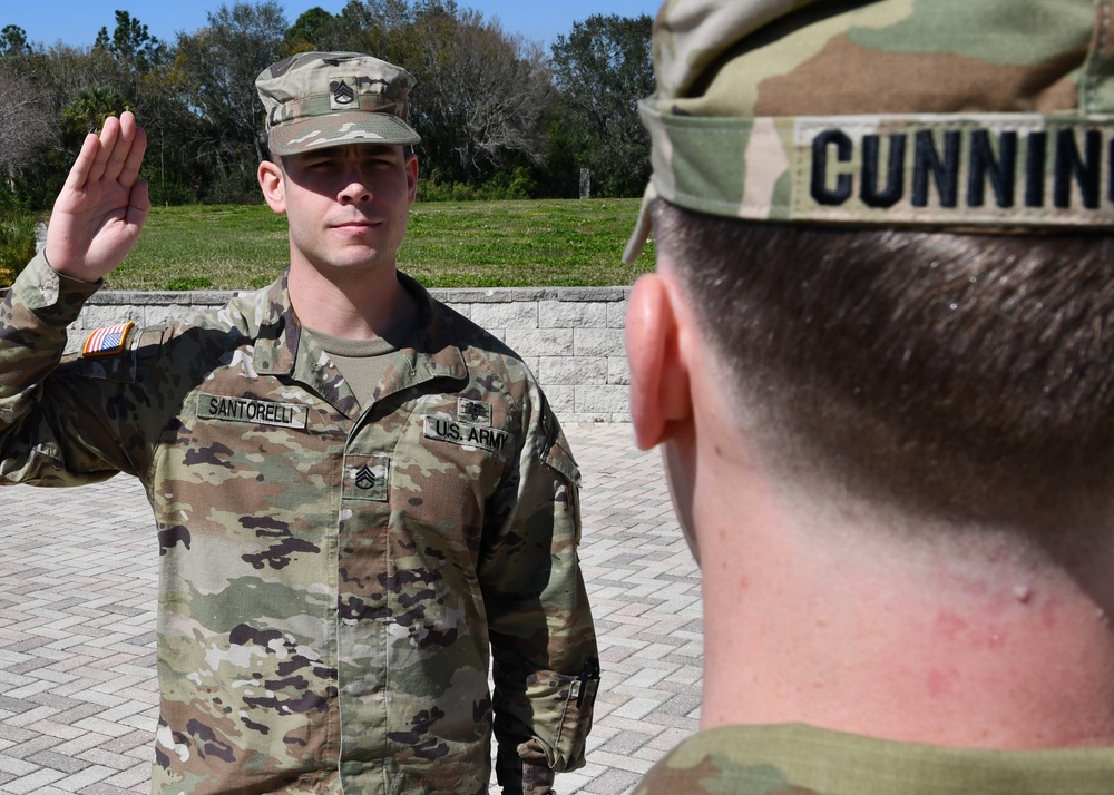 AR-MEDCOM combat medic, veteran of four deployments, reenlists