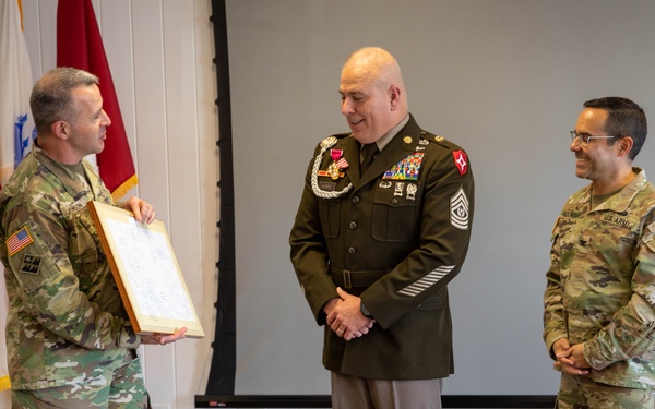 Command Sergeant Major Theodore Morris Retires