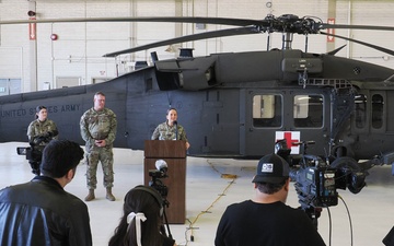 Arizona TAG addresses media on AZ ARNG Soldiers wounded in Jordon