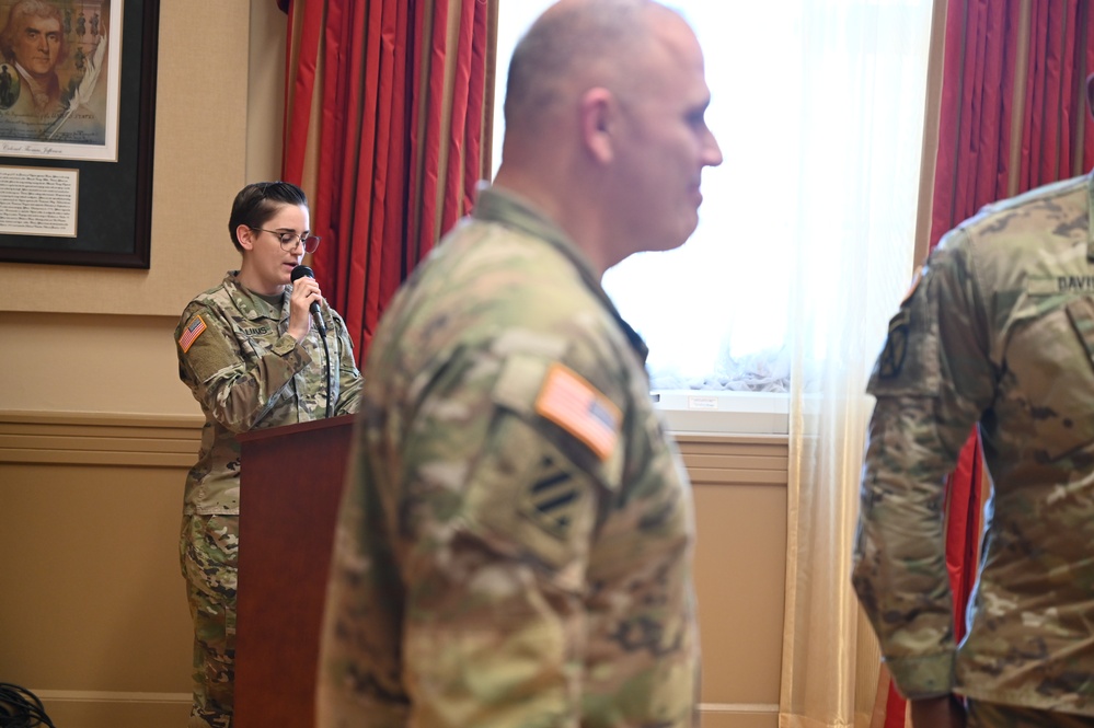 Maj. Davis assumes command of D.C. National Guard Joint Force Headquarters - Higher Headquarters Detachment