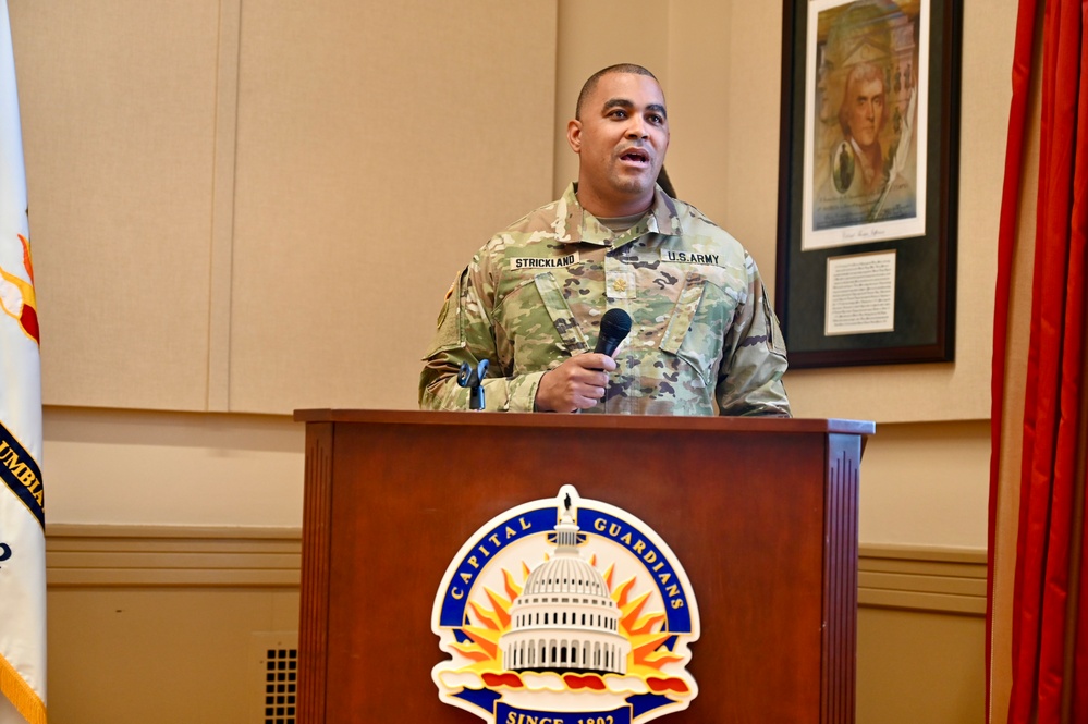 Maj. Davis assumes command of D.C. National Guard Joint Force Headquarters - Higher Headquarters Detachment