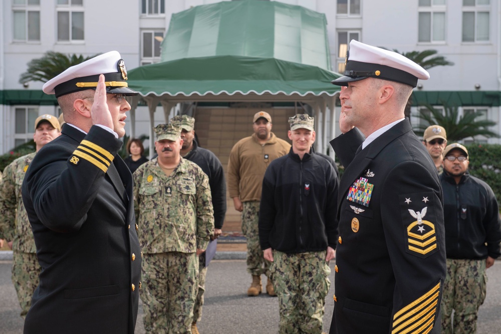 CFAS CMC Hunt's Reenlistment Ceremony