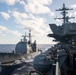 Nimitz-class aircraft carrier USS Carl Vinson (CVN 70) conducts a fueling-at-sea with Ticonderoga-class guided-missile cruiser USS Princeton (CG 59)