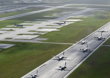 Multinational Allies and partners conduct elephant walk during Cope North 24