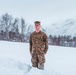 U.S. Marine pinned meritorious sergeant by members of the Norwegian Army