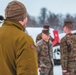 U.S. Marine pinned meritorious sergeant by members of the Norwegian Army