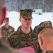 U.S. Marine pinned meritorious sergeant by members of the Norwegian Army