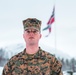 U.S. Marine pinned meritorious sergeant by members of the Norwegian Army