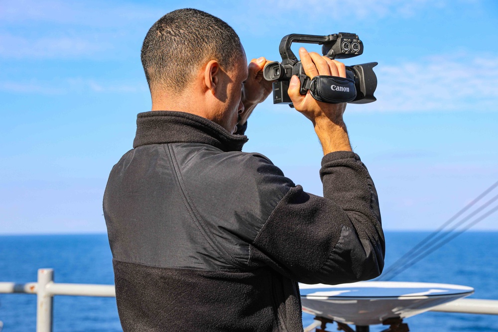 USS Carter Hall (LSD 50) Stands Watch, Feb. 3, 2024