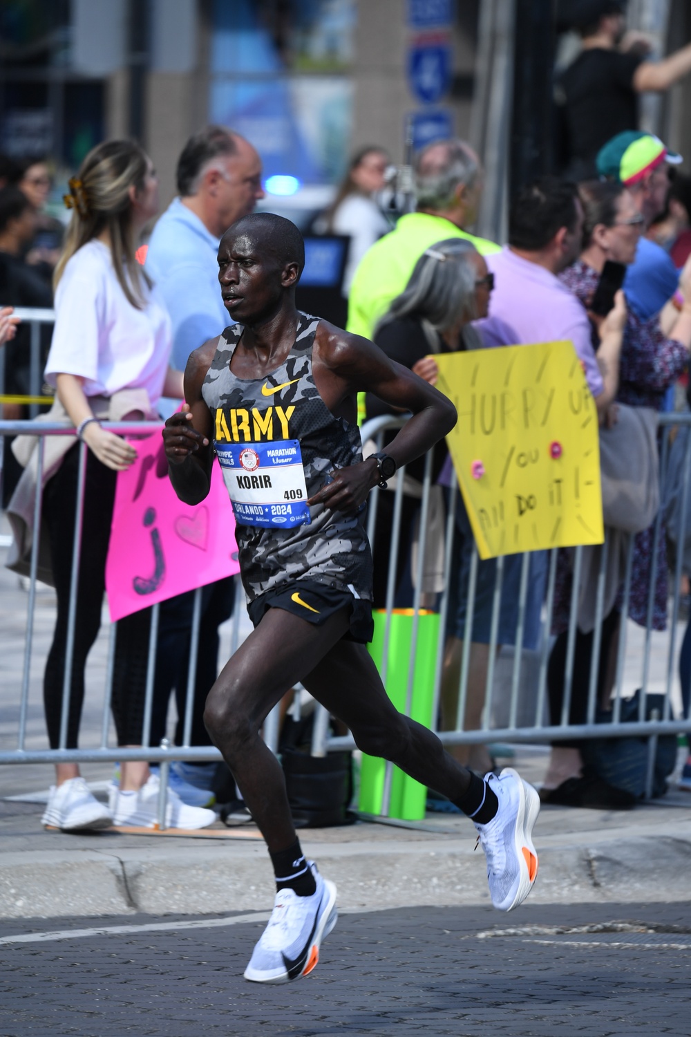 SSG Leonard Korir of Army WCAP finishes third in U.S. Olympic Marathon Trials