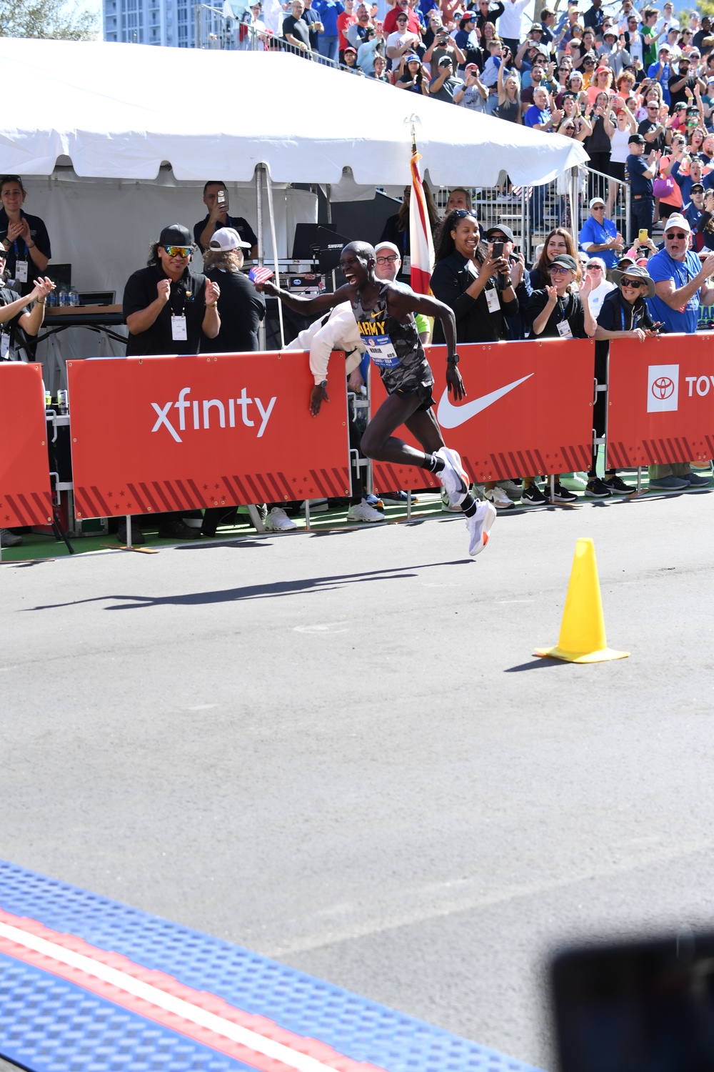 SSG Leonard Korir of Army WCAP finishes third in U.S. Olympic Marathon Trials