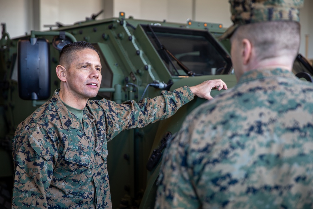 Sergeant Major of the Marine Corps, Sgt. Maj. Carlos Ruiz visits Marine Corps Base Quantico, Virginia