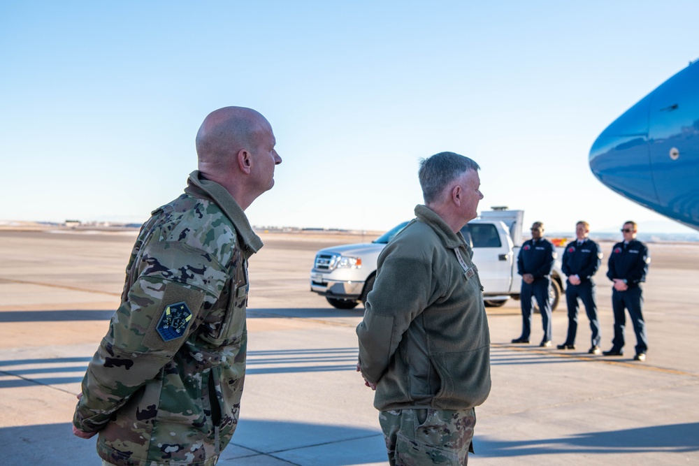 DSD Hicks Arrives at Peterson SFB for NORAD Change of Command Ceremony