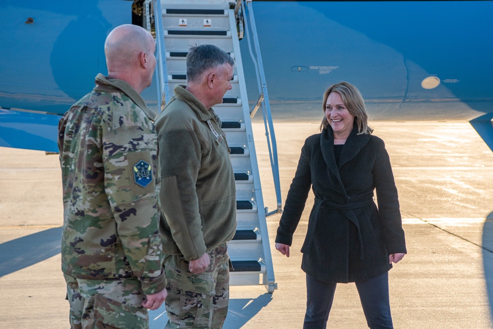 DSD Hicks Arrives at Peterson SFB for NORAD Change of Command Ceremony