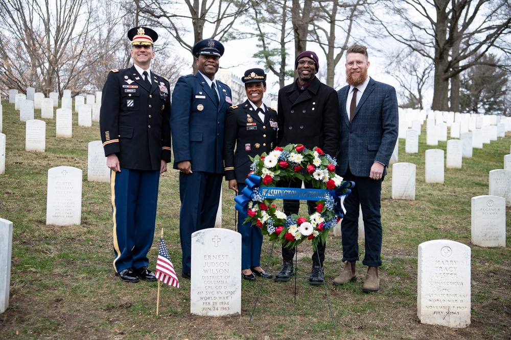 Members of the Washington Nationals Visit Arlington National Cemetery