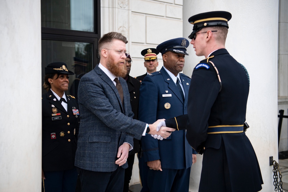 Members of the Washington Nationals Visit Arlington National Cemetery