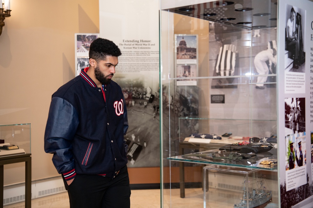 Members of the Washington Nationals Visit Arlington National Cemetery