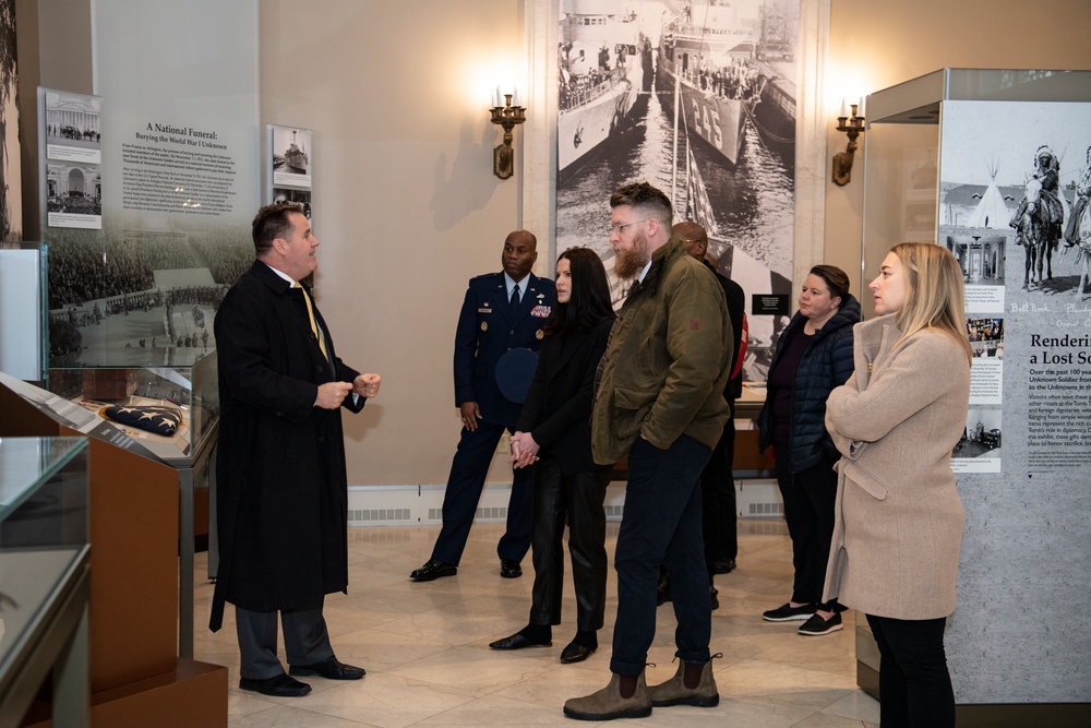 Members of the Washington Nationals Visit Arlington National Cemetery