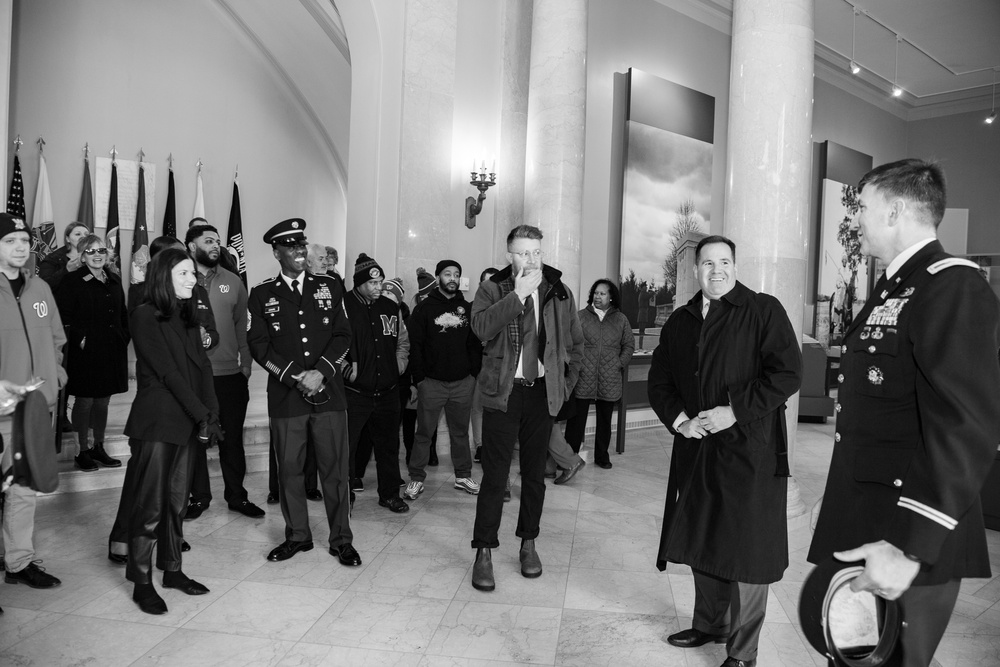 Members of the Washington Nationals Visit Arlington National Cemetery