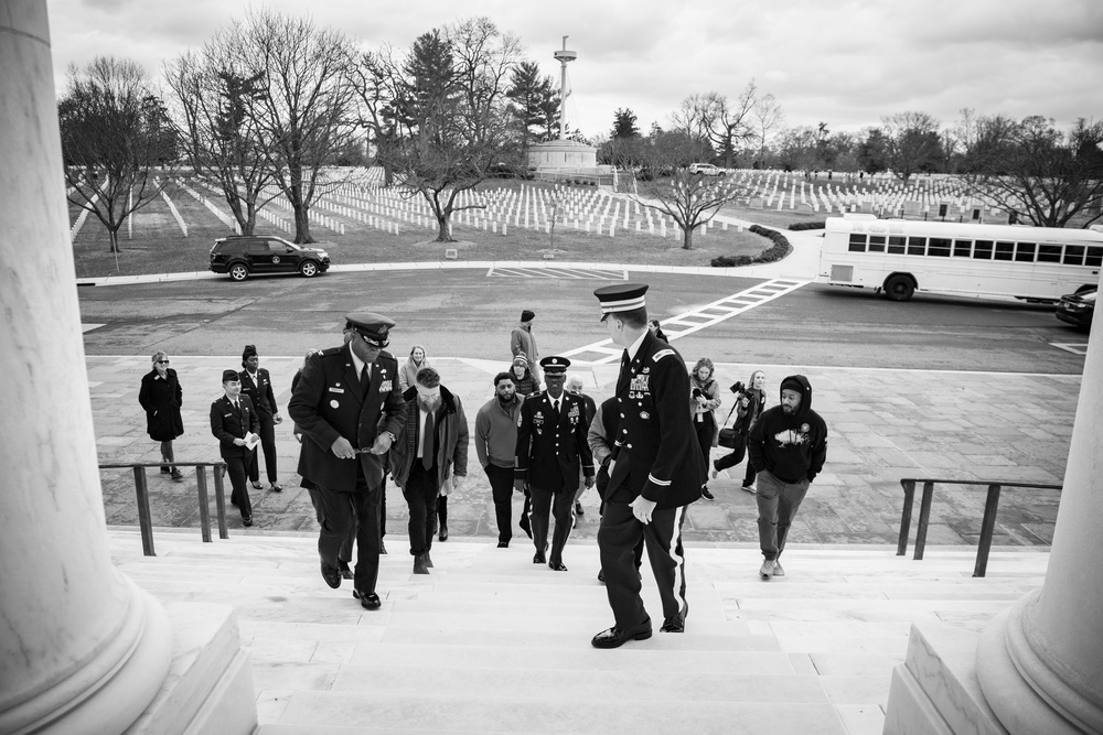 Members of the Washington Nationals Visit Arlington National Cemetery